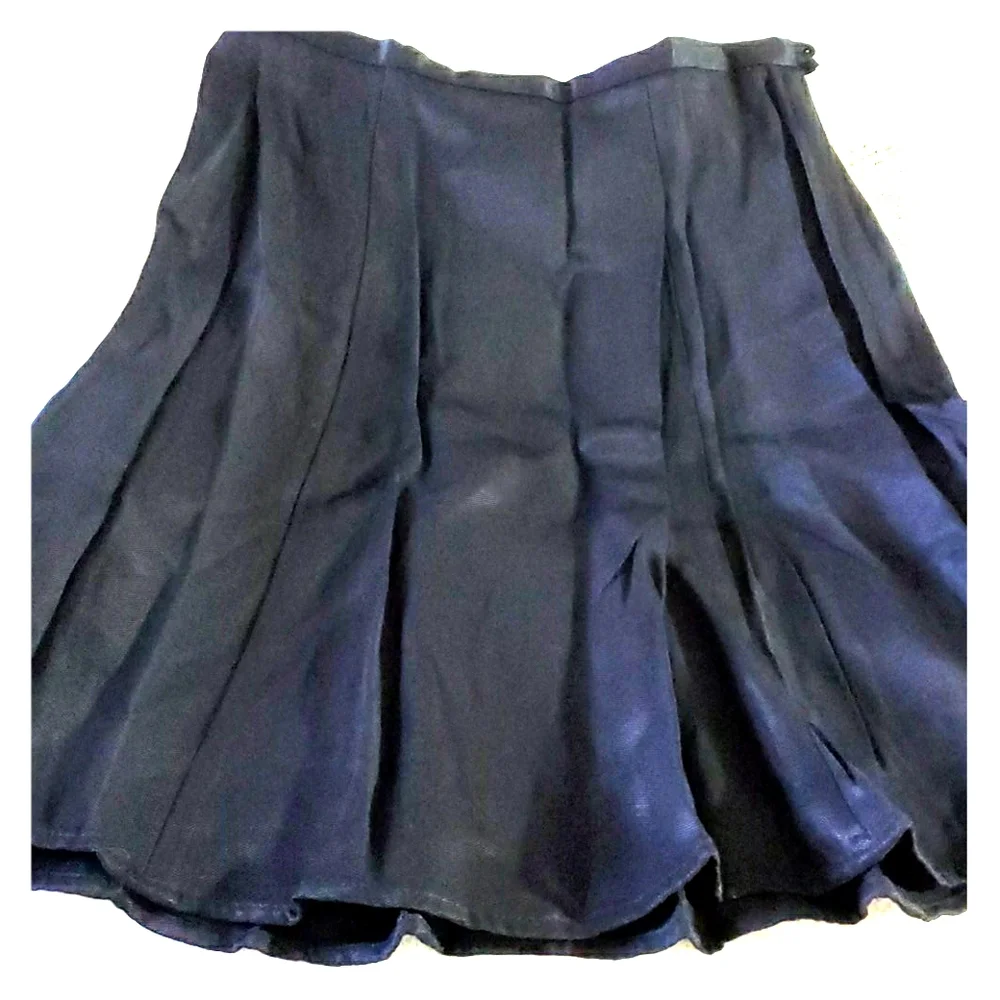 Y2k Shiny flaired Black Skirt Size 6